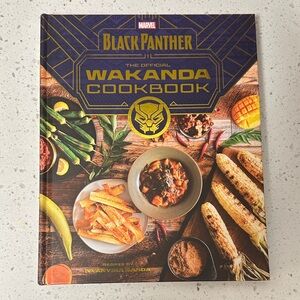 Marvel Black Panther Wakanda Cookbook with Gold and Black Cover